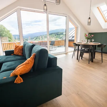 Apartmán W Naturze - Apartament Dla Aktywnych Premium Taras 20M2 Widok Na Karkonosze Blisko Szlakow I Stoku Dolina Szczescia Sklářská Poruba
